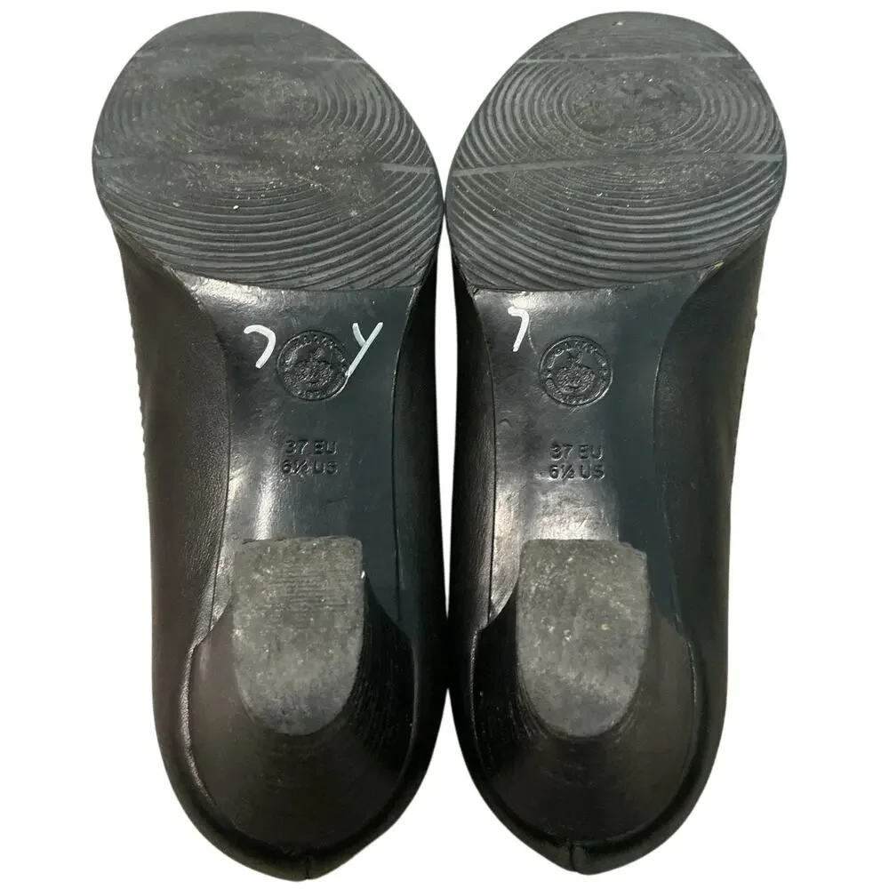 Bally Womens Dalina Pumps EU 37 US 6.5 Black Classic Old Money Academia Career